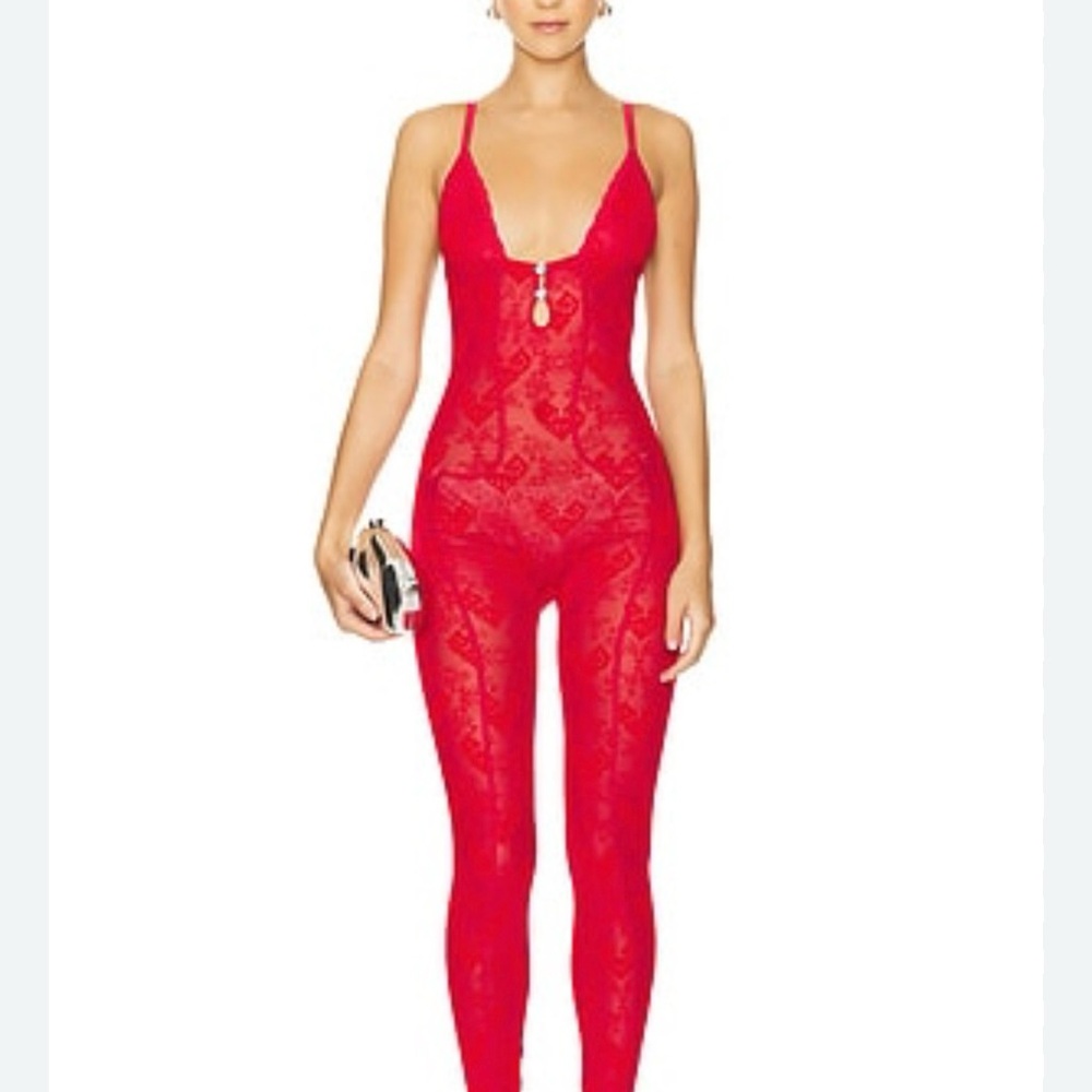 POSTER GIRL Scarlet Red Jumpsuit
